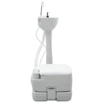 Camping Toilet 2 pcs Grey and White 50.5 x 33 x 103 cm 42001433