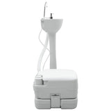 Camping Toilet 2 pcs Grey and White 50.5 x 33 x 103 cm 42001433