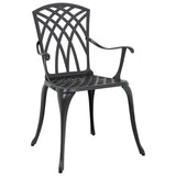 Garden Dining Set 5 pcs Black Aluminium 3334677