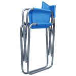 ZNTS Director's Chairs 2 pcs Steel Blue 47917