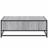 Coffee Table Grey Sonoma 80x80x30 cm Engineered Wood and Metal 848772