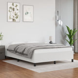 Bed Frame without Mattress White 135x190 cm Double Double Faux Leather 349875
