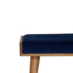 Royal Blue Velvet Tray Footstool IN1603