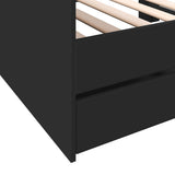 Daybed with Drawers without Mattress Black 100x200 cm 3280840