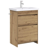 Bathroom Under Sink Cabinet Artisan Oak 56 x 37.5 x 81 cm 890735