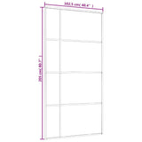 Sliding Door ESG Glass and Aluminium 102.5x205 cm Black 151686