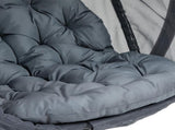 Hanging Egg Chair, Folding Texteline Swing Hammock with Side Pocket, Cushion and Stand for Indoor T3398P318560