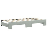 Daybed with Trundle without Mattress Light Grey 90x190 cm 3197861