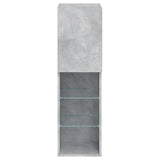 TV Cabinets with LED Lights 2 pcs Concrete Grey 30.5x30x102 cm 837022