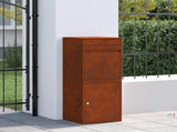 Parcel Drop Box Rusty 41 x 38 x 103 cm Weathering Steel 874939