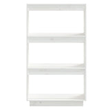 Book Cabinet/Room Divider White 60x35x103 cm Solid Wood Pine 810865
