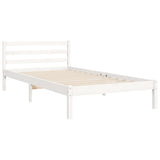 Bed Frame without Mattress White 90x200 cm Solid Wood 3194882