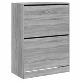 Shoe Cabinet with 2 Flip-Drawers Grey Sonoma 80x42x108 cm 3214404