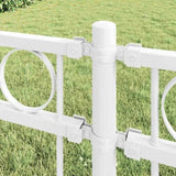 Fence Element ASSEN White 170 x 150 cm Steel 42003923