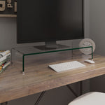 ZNTS TV Stand/Monitor Riser Glass Clear 70x30x13 cm 244128
