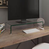 ZNTS TV Stand/Monitor Riser Glass Clear 70x30x13 cm 244128