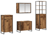Bathroom Furniture Set with Drawer Old Wood Engineered Wood 3403056