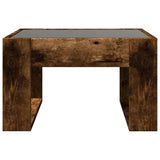 Coffee Table with Infinity LED Smoked Oak 50x53x30 cm 847627