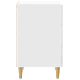 Bedside Table High Gloss White 43 x 39.5 x 66.5 cm 895019