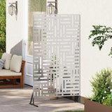 Privacy Screen Grey 100 x 50 x 180 cm Steel 868553