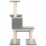 Cat Tree with Sisal Scratching Posts Light Grey 94.5 cm 171640