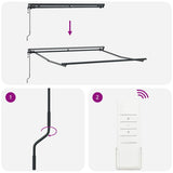 Awning Frame Anthracite 3.5 x 2.5 m Powder-coated Steel 42002536