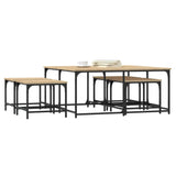 Nesting Coffee Tables 5 pcs Sonoma Oak Engineered Wood 835335