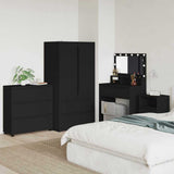 Storage Cabinet Black 80 x 31 x 81 cm Engineered Wood 888848