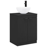 Bathroom Furniture Set Black Engineered Wood 3404205