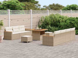 Garden Sofa Set with Cushion 14 pcs Beige and Cream Poly Rattan 3364956