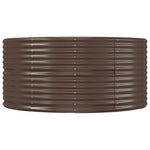 Garden Raised Bed Brown 212x140x68 cm Galvanised Steel 319095