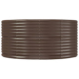 Garden Raised Bed Brown 212x140x68 cm Galvanised Steel 319095