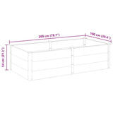 Garden Raised Bed 200x100x54 cm WPC Grey 318097