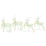 LED Reindeers with 80 LEDs 4 pcs Multicoulur PET 3399386