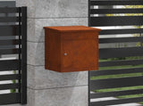 Parcel Drop Box Rusty 47.5 x 38 x 59 cm Weathering Steel 874946