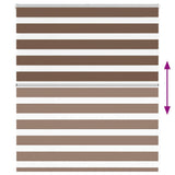 Zebra Blind Brown 130x100 cm Fabric Width 125.9 cm Polyester 4014319