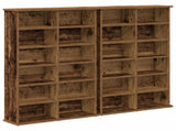 CD Cabinet 2 pcs Old Wood 60 x 17 x 92 cm Engineered Wood 8012743