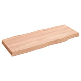 Table Top Light Brown 100x40xcm Treated Solid Wood Live Edge 363949