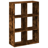 Room Divider Bookcase Smoked Oak 69.5x29x103.5 cm Engineered Wood 858016