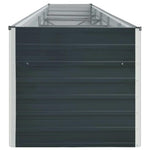 Garden Raised Bed Galvanised Steel 400x80x77 cm Anthracite 47063