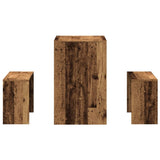 3 Piece Dining Table and Bench set Old Wood Engineered Wood 855538