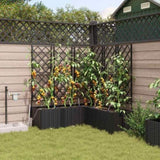 Garden Planter 5 pcs Black 120 x 120 x 142 cm Plastic 42002856