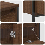 ZNTS 3 Piece Bathroom Furniture Set Brown Oak Engineered Wood 3328363