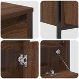 ZNTS 3 Piece Bathroom Furniture Set Brown Oak Engineered Wood 3328363