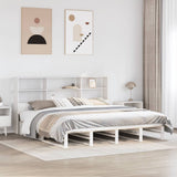 Bookcase Bed without Mattress White 180x200 cm Super King Solid Wood 3323930
