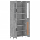 Highboard Concrete Grey 69,5x34x180 cm Engineered Wood 3198357