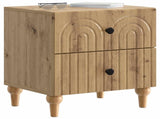 Bedside Cabinet with Drawer 2 pcs Artisan Oak 43 x 34.5 x 48 cm 894084