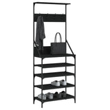 Clothes Rack Black Engineered wood, metal Medium Clothes Rack 837872