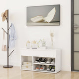 808747 Shoe Bench White 80x30x45 cm Engineered Wood