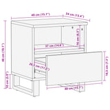 Bedside Cabinets 2 pcs 40x33x46 cm Solid Wood Bleached Mango 377473